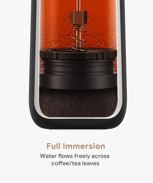 The Original Portable French Press Stainless Steel Coffee Maker Premium Vacuum Insulated Travel Mug Hot & Cold Brew French Presses (Black upgraded...