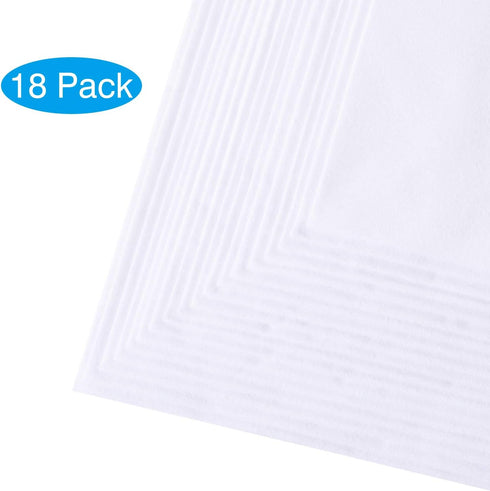 Men's Handkerchiefs 18 Pack 100% White Cotton Solid White Hankie...