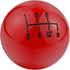 Arenbel 6 Speed Polished Gear Lever Stick Shift Speed Knob Ball Car Shifter Grip Handle Replacement Fit Regular Auto Manual Transmissions, Red...