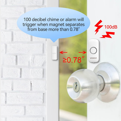 Door Window Alarm for Kids Safety, VOXON Wireless Door Alarm for Home Security Personal Security Window Alarms Sensor Burglar Door Alarm for Home,...