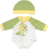 2 Sets 14-16 inch Baby Doll Clothes - 2 Pack Cartoon Print Rompers with Hat Outfits for Baby Doll Boy and Girl...