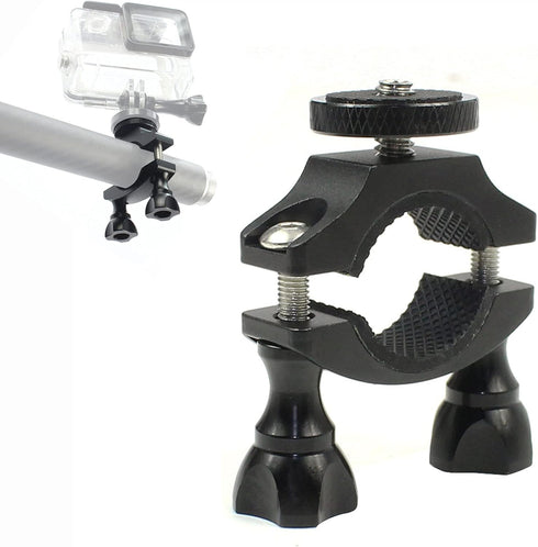 Bike Camera Mount for Mountain Bicycle/Motorcycle Action Camera, Bike Mount Compatible with Sports Camera GoPro OSMO SJCAM DJI with 1/4 Screw Adap...