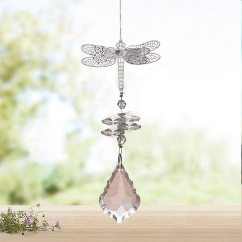 WEISIPU Crystal Suncatcher Prism - Dragonfly Suncatchers for Windows Hanging Rainbow Maker for Windows, Christmas Tree Decor, Gifts (Clear)...