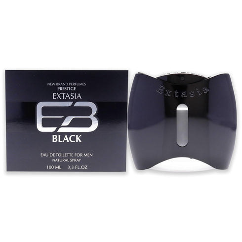 New Brand Perfumes New Brand Extasia Black EDT Spray Men 3.4 oz...
