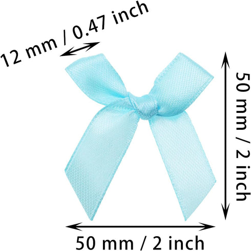 Tupalizy Ribbon Bows Mini Satin Fabric Bows Flowers for DIY Craft Sewing Scrapbooking Wedding Christmas Party Favors Bakery Treat Gift Box Decorat...