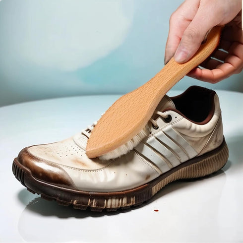 Laundry Stain Brush with Natural Boar Bristle - Stain Remover Brush for Clothes (laundry brush 1)...