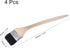 uxcell Bent Radiator Paint Brush 17" Length 3" Width Bristle with Long Wood Handle for Wall Treatment Black 4Pcs...