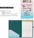 Hongri Mini Clipboard Folio with Refillable Lined Notepad and Interior Storage Pocket for Students, Classroom, Office, Man, Cute Custom Pattern, S...