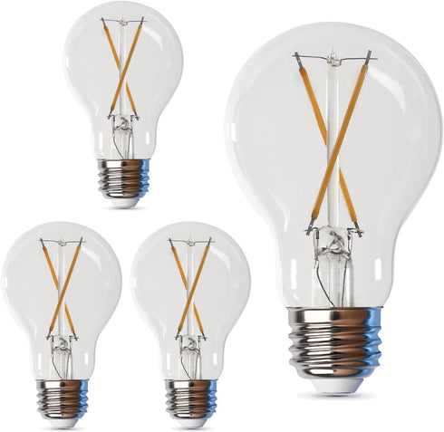 Feit Electric LED Clear A19 Medium Base Light Bulb - 40W Equivalent - 15 Year Life - 450 Lumen - 5000K Daylight - Dimmable | 4-Pack...