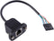 RJ12 6P6C Cable to 6 Pin 0.1" Pitch Debug Terminal Block Adapter 6 Ways Telephony Female Connector Socket Bulkhead Panel Mount Extension Cable...