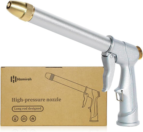 Garden Hose Nozzle Sprayer?100% Heavy Duty Metal High Pressure Water Hose Nozzle Sprayer?fits 3/4” Garden Hose Thread, 360°Rotaing Adjustable Nozz...