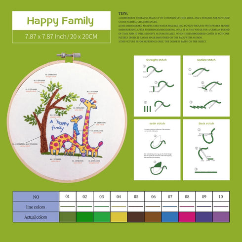 4 Pack Embroidery Starter Kit with Pattern for Beginners, Beginner Embroidery Kit for Adults, Cross Stitch Kits Hand Embroidery Kit Needlepoint Ki...