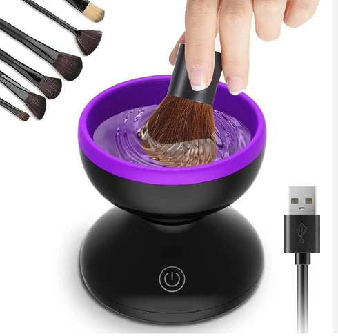 Electric Makeup Brush Cleaner Machine -Conforzy Portable Automatic USB Cosmetic Brushes Cleaner Cleanser Tool for All Size Beauty Makeup Brush Set...