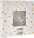 Pioneer Photo Albums Golden Dots Live Laugh Love 200 pkt 4x6 Photo Album, Pocket, Gold...