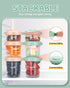 SUPERMAMA Plastic Baby Food Containers 12 Set(2/4/7oz),Stackable Baby Food Storage Containers with Lids, Baby Food Snack Jars,Freezer Safe,Easy to...