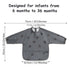 PewinGo Weaning Bib with Long Sleeves & BLW, Soft and Skin-Friendly Material, Coverall Bibs for Baby Feeding, Waterproof and Easy to Clean & Machi...