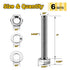 (6 Sets) 3/8-16x2" Hex Head Stainless Steel Bolts and Nuts with Flat & Lock Washers, 304 Stainless Steel 18-8, Fully Threaded, 3/8 Bolts, Hex Bolt...