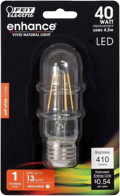 Feit Electric BPT1040/927CA/RP/6,40W EQ DM T10 LED Light Bulbs, 6 Bulbs...