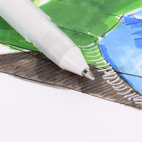 SAKURA GEL PEN GELLY ROLL THIN 0.5MM - WHITE - PROFESSIONAL USE...