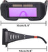 T TOVIA Welder Glasses LCD, Safety Protective, Solar Powered Auto Darkening Welding Goggles with Adjustable Shade, Sensors Welder Glasses for TIG ...