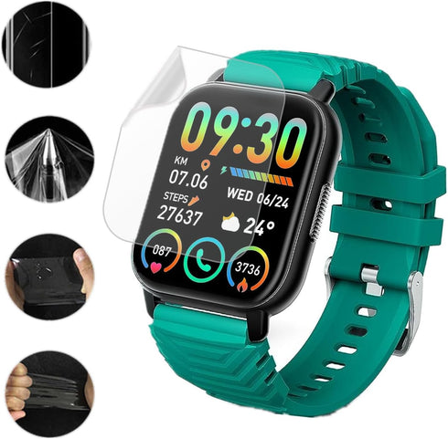 Screen Protector Compatible for Hoxe Y6 Smart Watch 1.85" (6 PACK) Full Coverage Clear TPU, Compatible for Hendari, WeurGhy Y6 Pro, Poounur Y6E Sm...