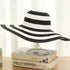 Womens Sun Straw Hat Wide Brim Sun Hat Sun Protection Straw Hat UV Foldable Roll Up Floppy Beach Cap Black and White...