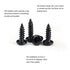 M5*20mm Black Self Tapping Screws, Phillips Pan Head Zinc Plating 304 Stainless Steel Screws, Fasteners Bolts for Plastic Wood Furniture and Drywa...