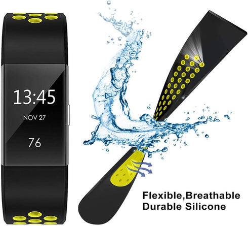 Bands Compatible with Fitbit Charge 4 / Charge 3 / Charge 3 SE Bands for Men Women X-Large Silicone Replacement Straps Sports Band...