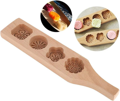 Mid-Autumn Festival Mooncake Wood Pastry Making Bean Cake Ice Skin Baking Tools...