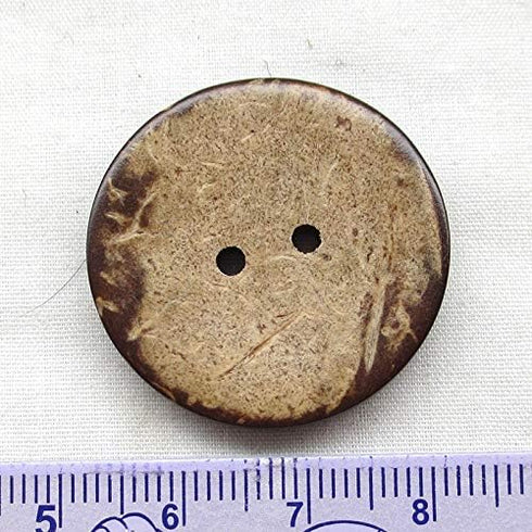 Chenkou Craft 100pcs 1 1/4"(30mm) Brown Natural Coconut Shell Coco Button 2 Holes Craft Clothe Sewing (1 1/4"(30mm))...