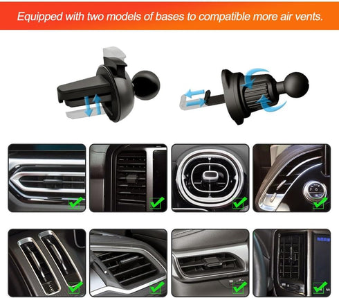 Mobile Phone Bracket for Car Vent, Racer Seat Style Universal Cell Phone Holder for iPhone and Android Phones, Smartphone Support Automobile Acces...