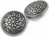 Bezelry 12 Pieces Sea Wave and Flower Metal Shank Buttons. 23mm (7/8 inch) (Gray Silver)...