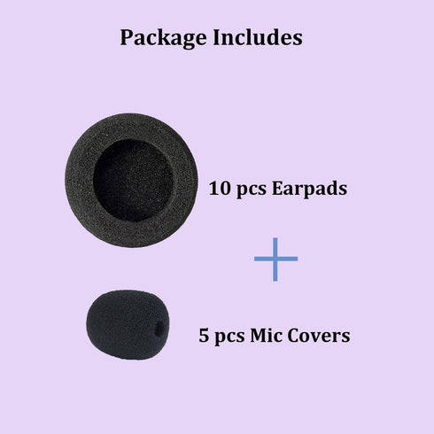 Replacement Ear Pads for Jabra Headset Foam Ear Cushions Compatible with Jabra Biz 1500 1900 2300 2400 GN2000 GN2100 GN2025 GN9120 GN9125 PRO 920 ...