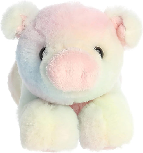 Aurora® Adorable Mini Flopsie™ Piglet Stuffed Animal - Playful Ease - Timeless Companions - Rainbow 8 Inches...