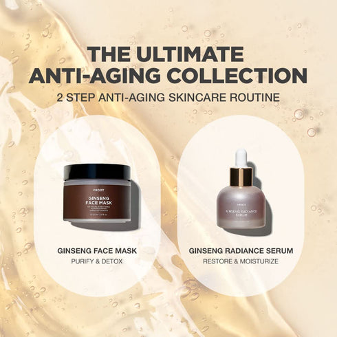 PROOT Ginseng Face Mask | 52.9% Korean Red Ginseng Extract | Skin Rejuvenating Formula for Wrinkles, Fine-Lines, Firmness and Elasticity | Korean ...