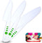 Curious Chef 3-Piece Nylon Knives for Kids - White & Green - Child Safe & Serrated Blunt Tip Chef Knives - Safe for Nonstick Pans...