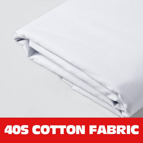 100% White Cotton Fabric for Sewing by 1 Yard, 59”Width Quilting fabricMedium Weight 5.8 oz, Muslin Fabric by The Yard, Embroidery Cloth Fabric...