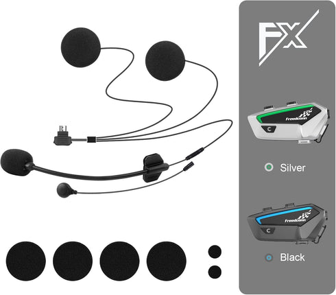 FreedConn Motorcycle Helmet Bluetooth Communication System FX 10 Riders Group Using Universal Pairing Helmet Intercom with Music Sharing IP67 Ultr...
