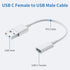 USB C Female to USB Male Adapter (3-Pack),Type C to USB A Charger Cable Adapter,Compatible with iPhone 15 14 Pro 13 12 11 Plus Max,iPad,Samsung Ga...