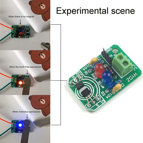 DC 4.5-24V Hall Magnetic Induction Module Electronics Module Parts Magnetic Induction Sensor South and North Pole Detection Resolver for Home, Off...