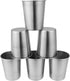 EVERMARKET 6 Pack 8 Ounce 230ml Stainless Steel Cups Shatterproof Pint Drinking Cups Metal Drinking Glasses for Kids and Adults...