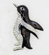 Faship Clear Crystal Penguin Pin Brooch...