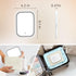Makeup Travel Mirror with Lights, Portable Small Beauty LED Vanity Mirror with lights, 1200mAh Battery, Dimmable Touch Screen, Tabletop Folding Co...