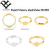 PH PandaHall 40pcs Ring Blanks, 17mm Adjustable Ring Base Blank Tray with 6mm Flat Base, Gold Silver Blank Finger Rings Cabochon Bezel for Rings M...