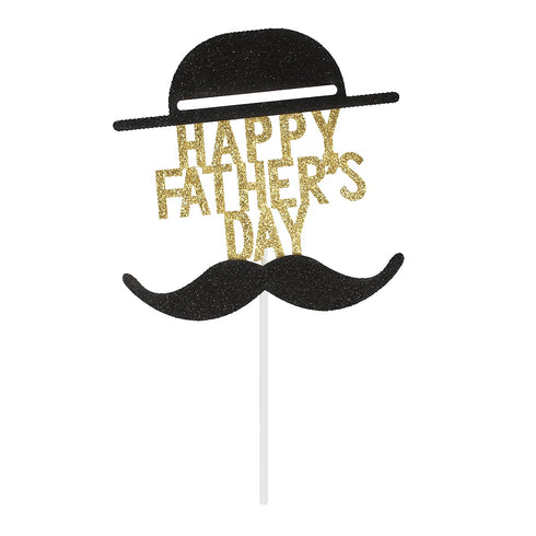 BinaryABC Happy Father's Day Cake Topper Cake Picks,Father's Day Birthday Cake Decorations Dad Party Supplies,5Pcs...