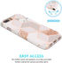 Jaholan Case for iPhone 7 Plus Bling Glitter Sparkle Rose Gold Marble Design TPU Gel Case Ultra Thin Lightweight Soft Case Cover for iPhone 7 Plus...