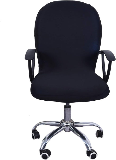 Computer Office Chair Cover Stretchable Removable Office Swivel Chair Cover Universal Lift Chair Slipcovers (Black)...