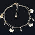 Lzz Ladies charm gold butterfly double-layer ankle chain anklet bohemian adjustable beach anklet footwear...
