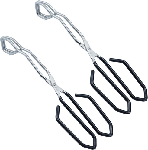 Scissor Cooking Tongs 11-Inch Stainless Steel Wire Tongs Kitchen Scissor Tongs, Set of 2...
