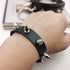 INENIMARTJ Gothic Spike Rivets Choker Necklace and Bracelet Set,Emo Choker Bracelet Set Punk Rock PU Leather Spike Collar Halloween Costume Cospla...